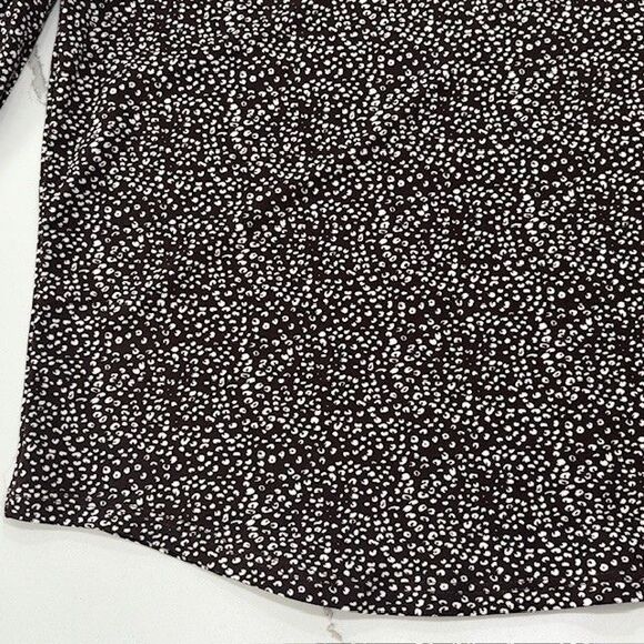 Adrianna Papell | Women's Brown Long Sleeve Flowy Blouse Size M Boho Fall Autumn - Picture 6 of 15